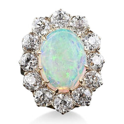 Halo Opal-Cocktailring für Damen