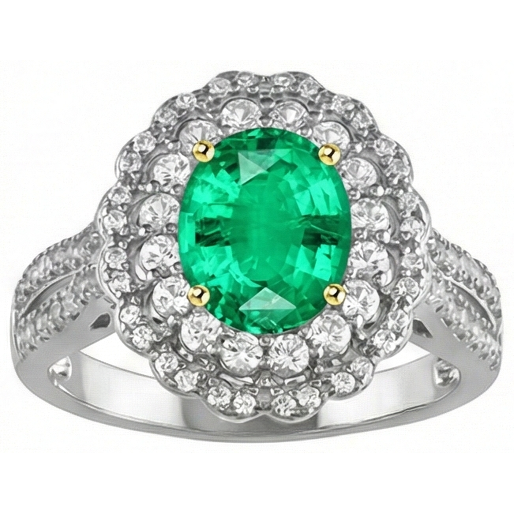Feiner Edelstein-Ring 2 Karat – Seitenansicht