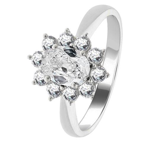 Halo Ovaler Altschliff Echt Diamantring 4,25 Karat Blumenstil Konischer Schaft