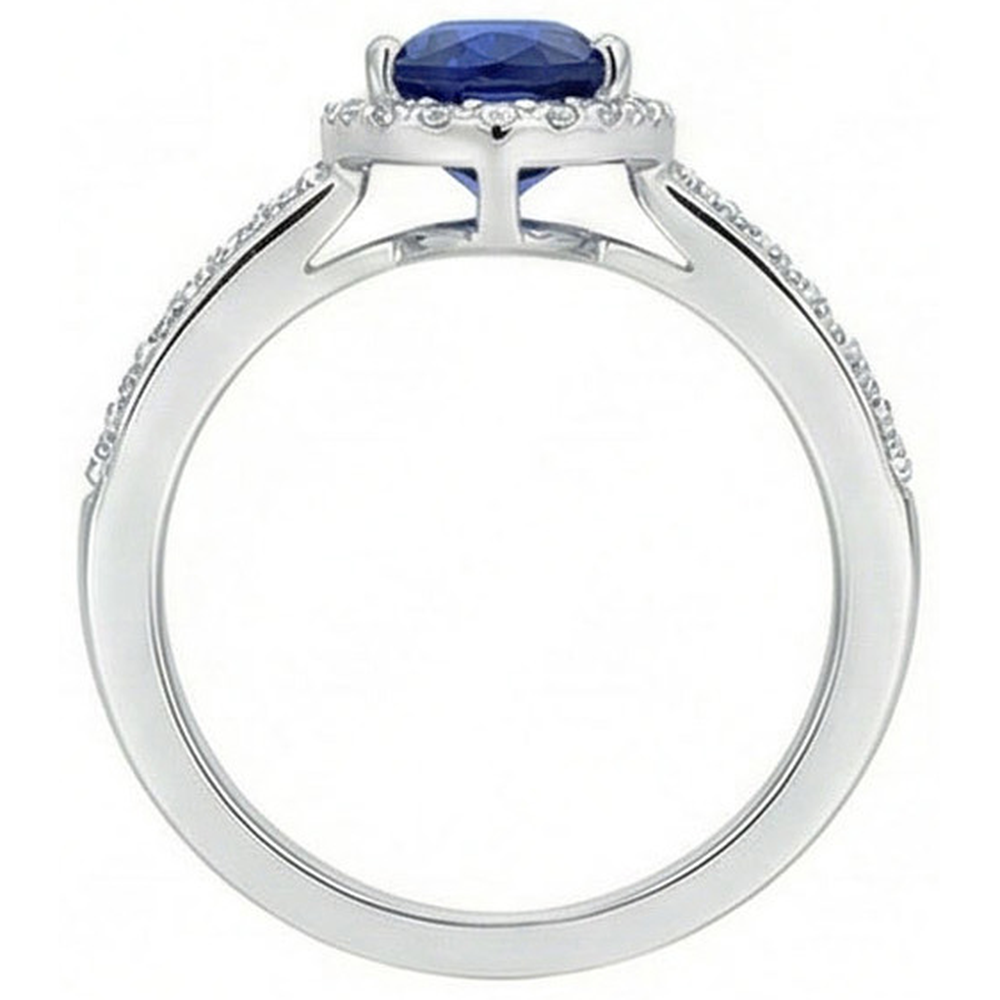echter pear diamant 3.25Karat ring Seitenansicht