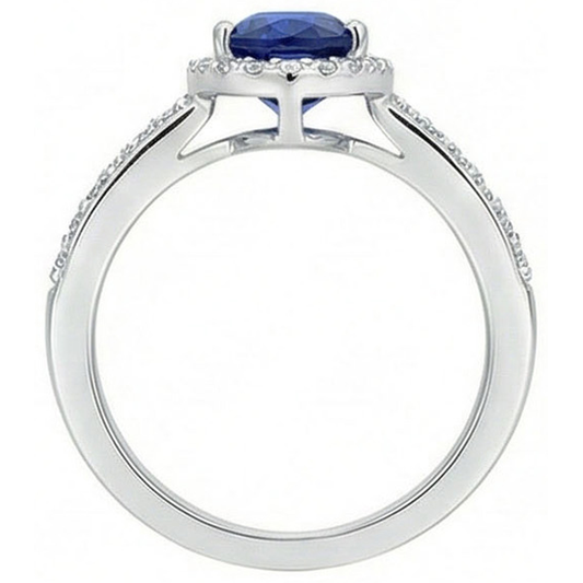 echter pear diamant 3.25Karat ring Seitenansicht