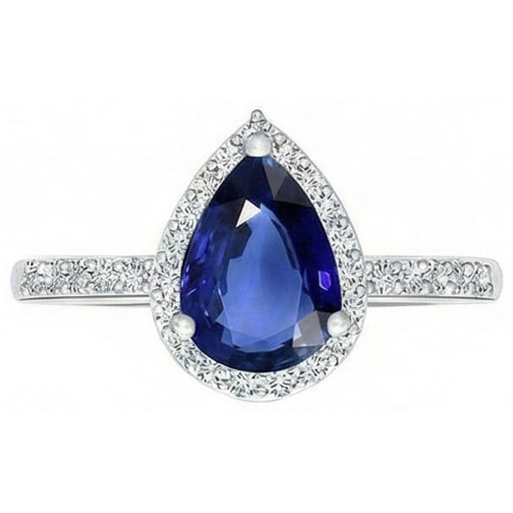 echter pear diamant 3.25Karat ring Detailansicht