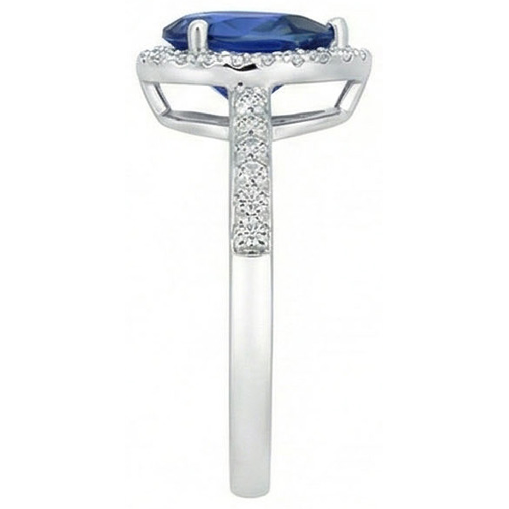 echter pear diamant 3.25Karat ring auf Weiß