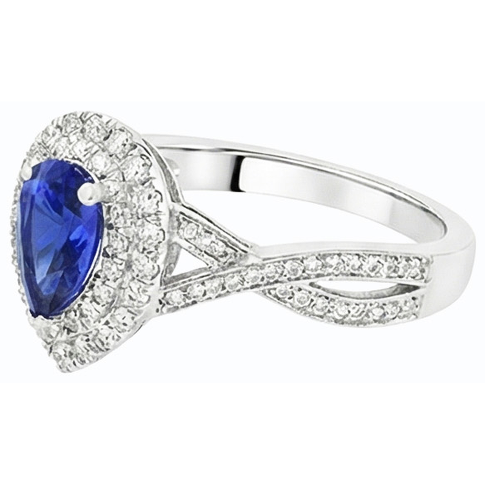echter pear diamant 4.50Karat ring auf Weiß