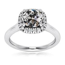 Halo Ring Alter Minenschliff Natürliche Diamant Damen Goldschmuck 5.75 Karat