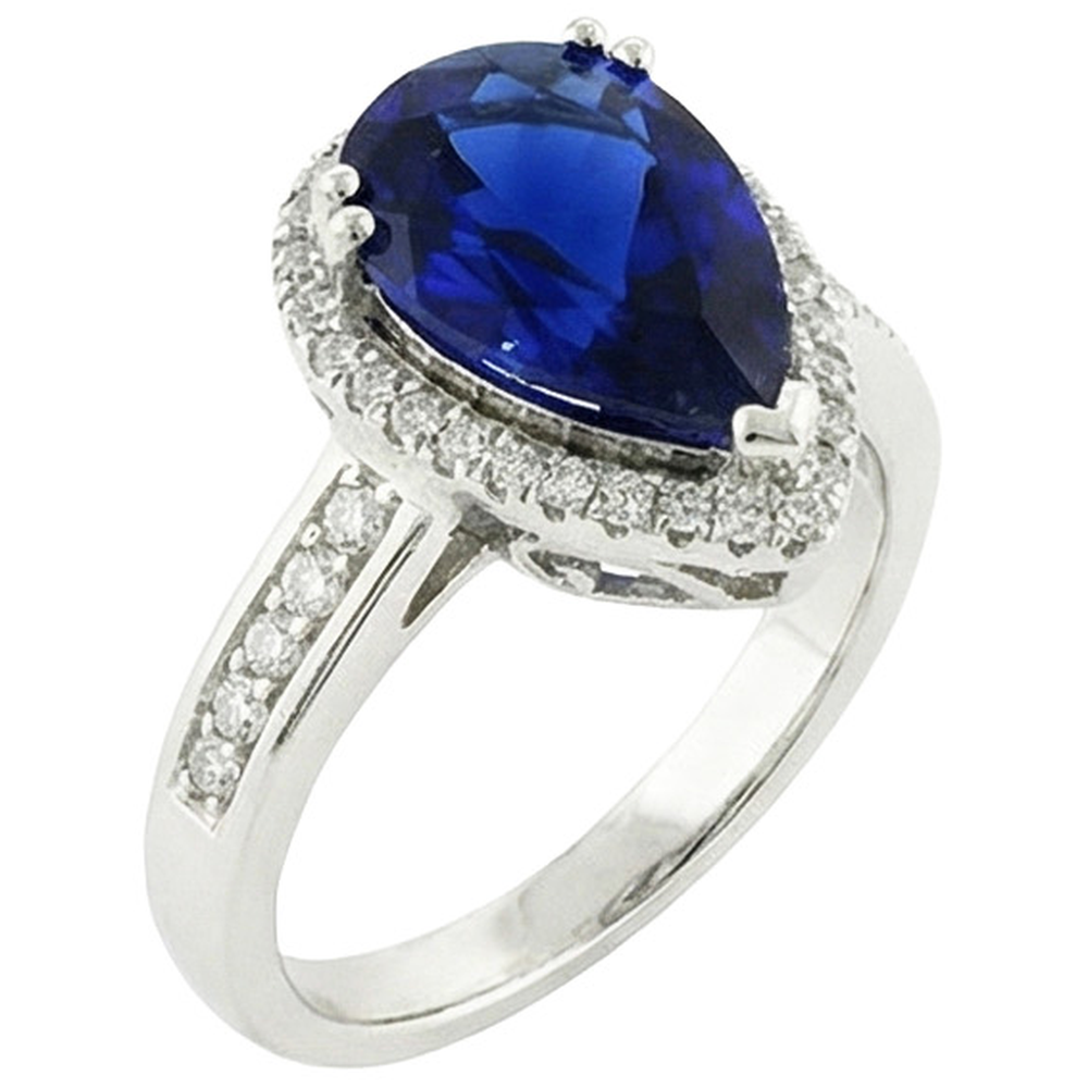 echter round diamant 3.75Karat ring Draufsicht