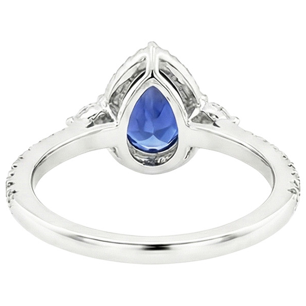 echter round diamant 5.25Karat ring Draufsicht