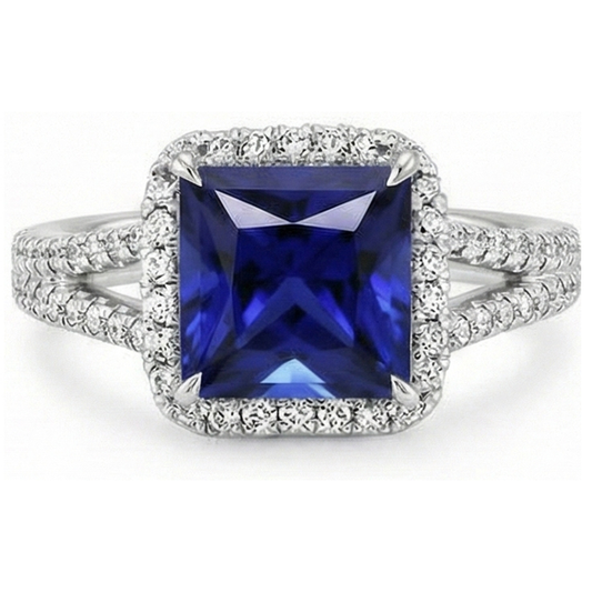 echter round diamant 6.5Karat ring auf Weiß