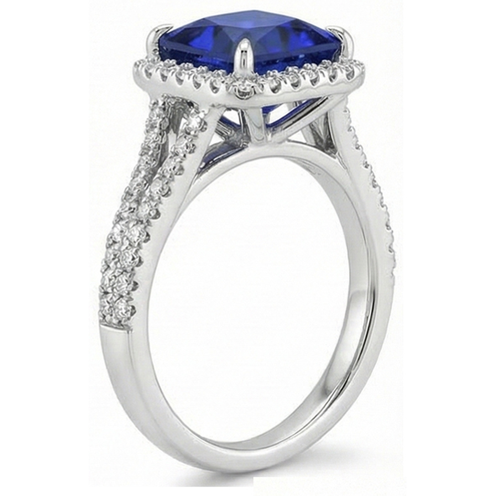 echter round diamant 6.5Karat ring mit Diamantbesatz