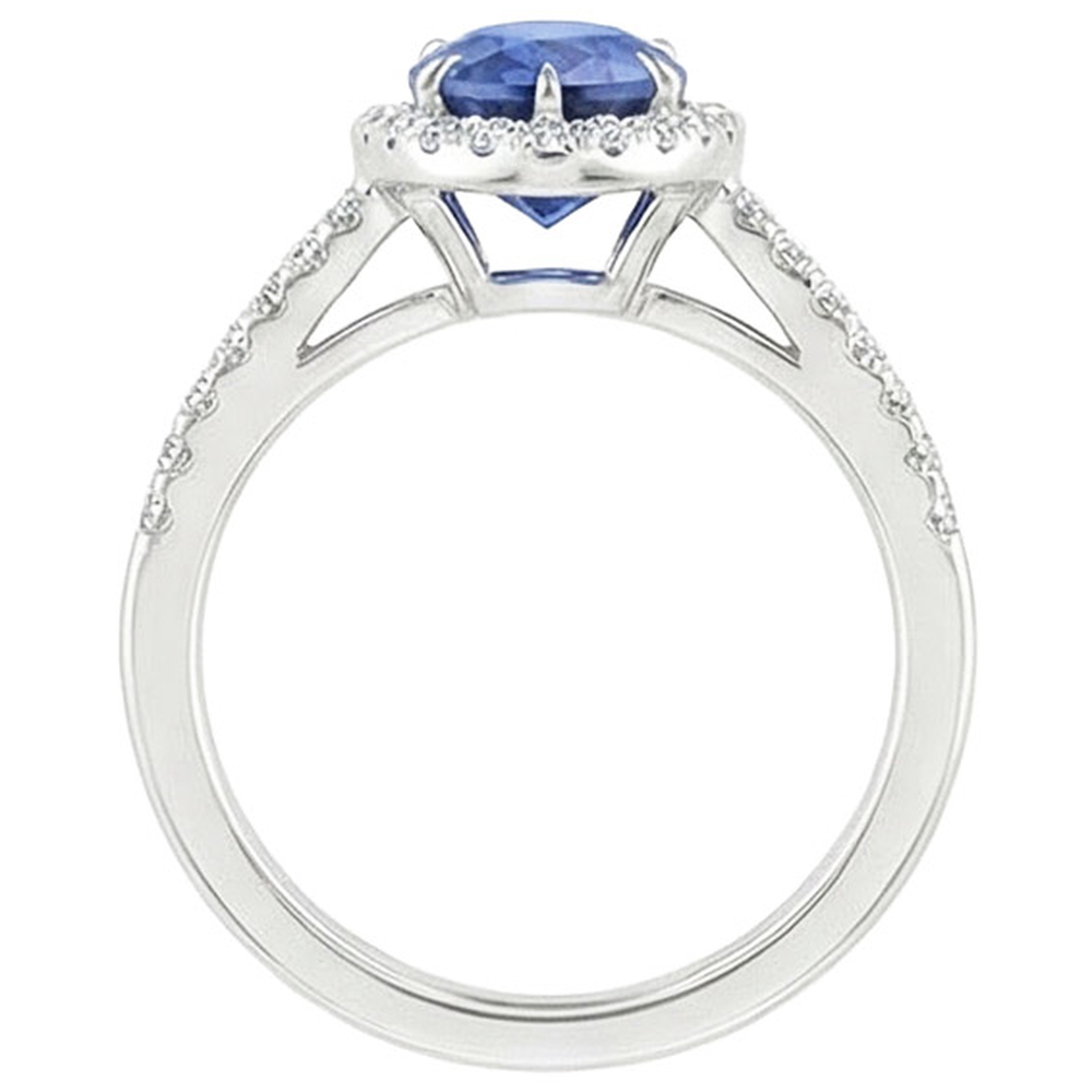 echter round diamant 4.50Karat ring Draufsicht