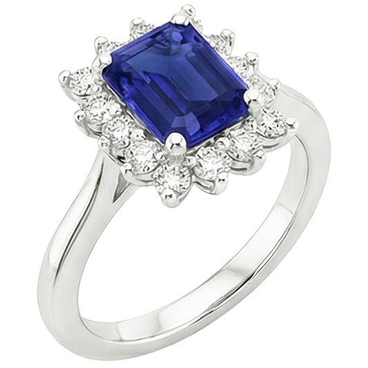echter round diamant 4.50Karat ring Draufsicht