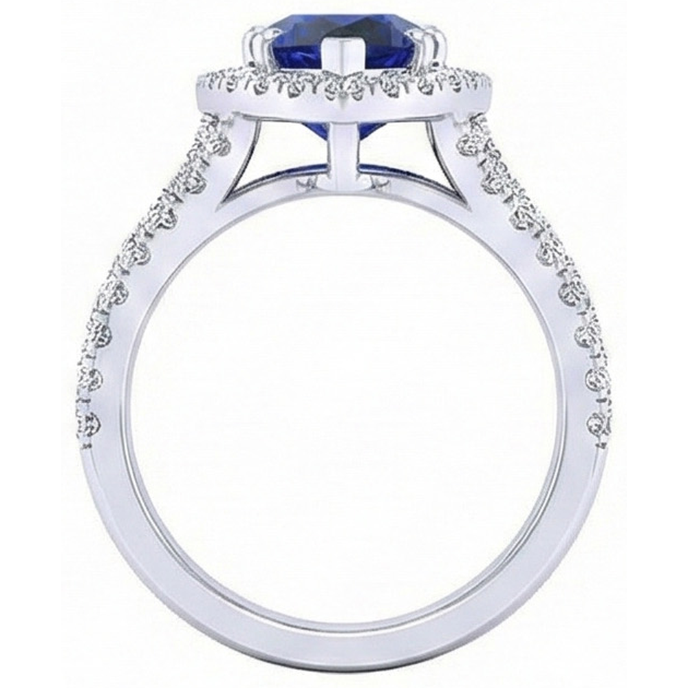 echter round diamant 5Karat ring Band Detail