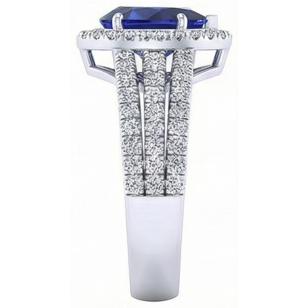 echter round diamant 5Karat ring mit Diamantbesatz