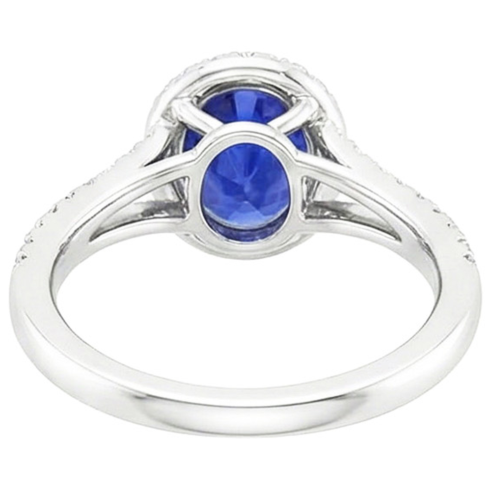 echter oval diamant 4Karat ring Draufsicht