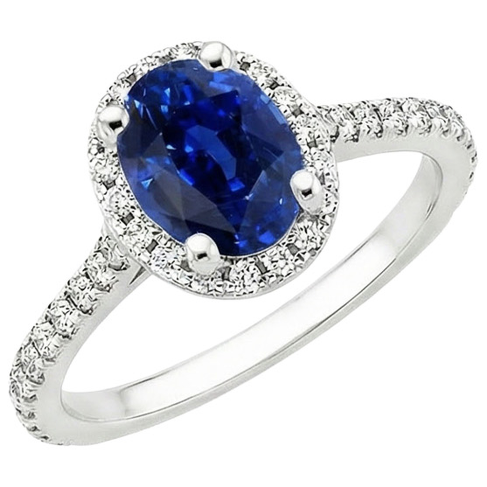 echter oval diamant 5Karat ring Detailansicht