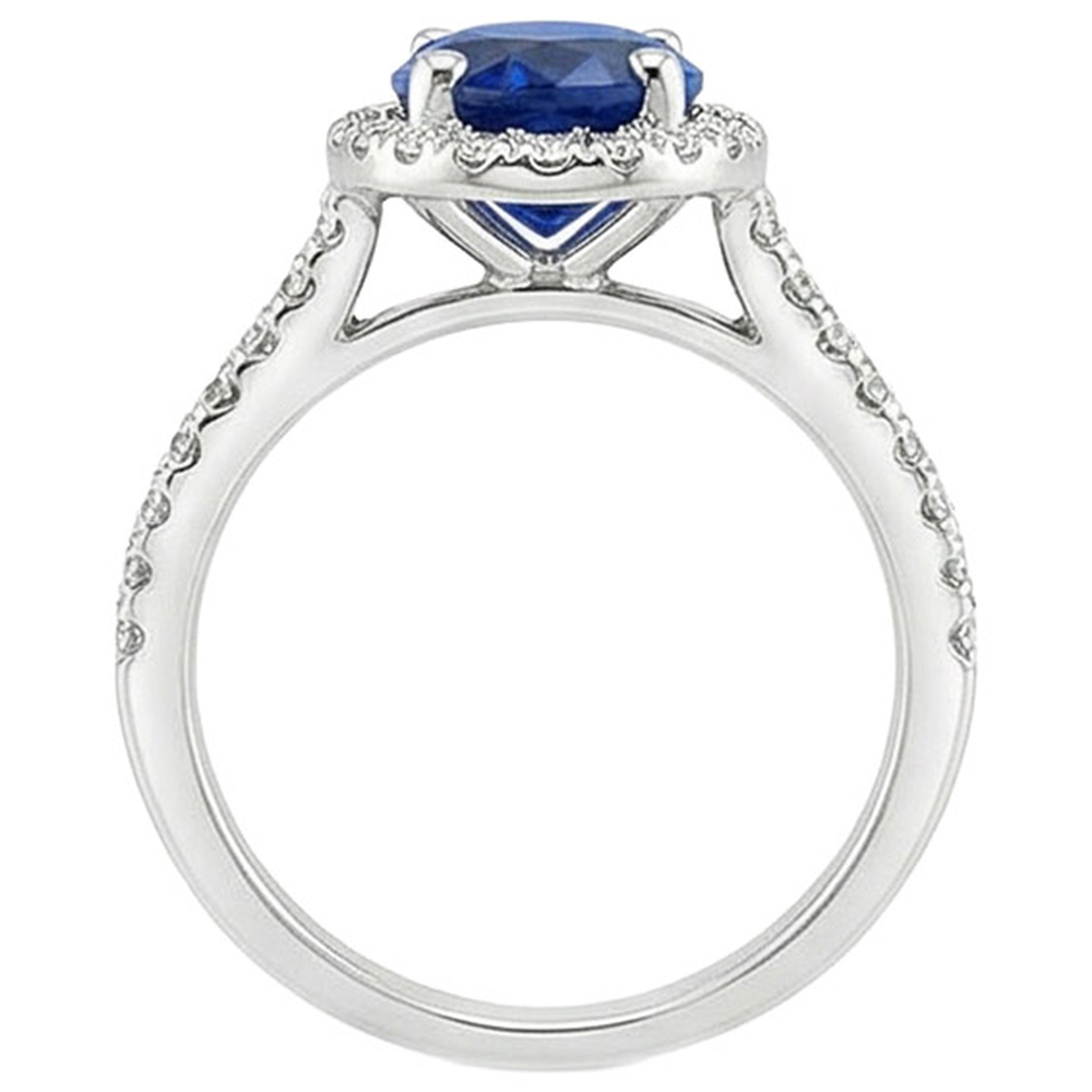 echter oval diamant 5Karat ring Draufsicht