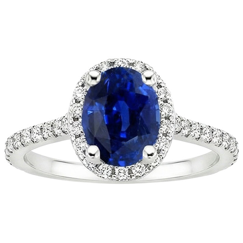 echter oval diamant 5Karat ring Profilansicht