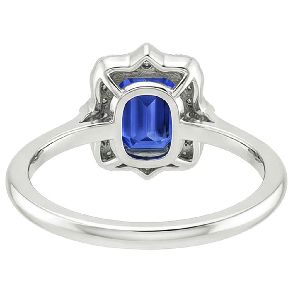 echter round diamant 4Karat ring Draufsicht