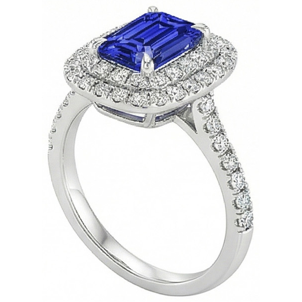 echter round diamant 5Karat ring Draufsicht