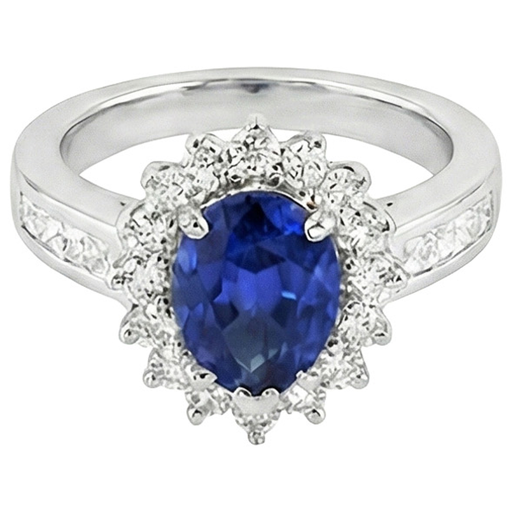 echter round diamant 3.50Karat ring Vorderansicht