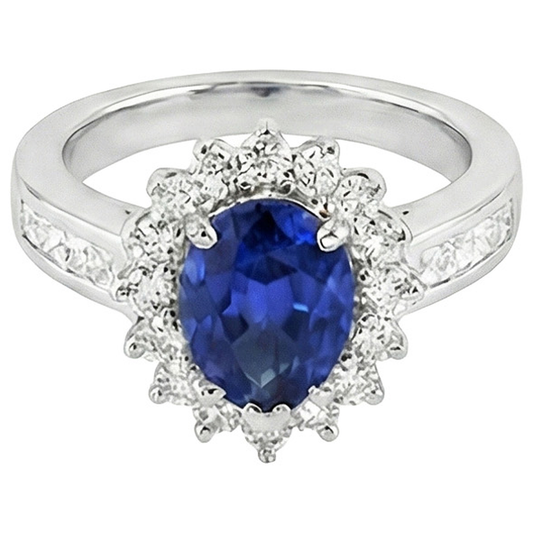 echter round diamant 3.50Karat ring Vorderansicht