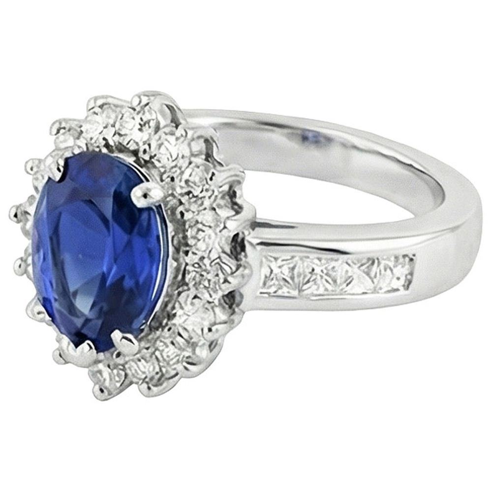 echter round diamant 3.50Karat ring Seitenansicht