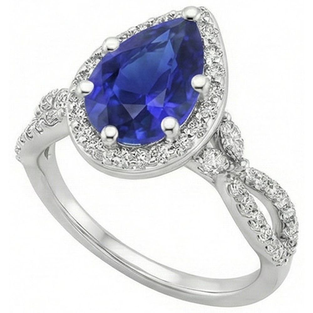 echter marquise diamant 3.50Karat ring Draufsicht