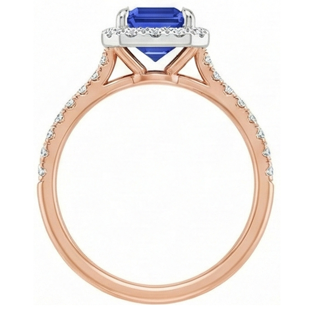 echter round diamant 4.25Karat ring Seitenansicht
