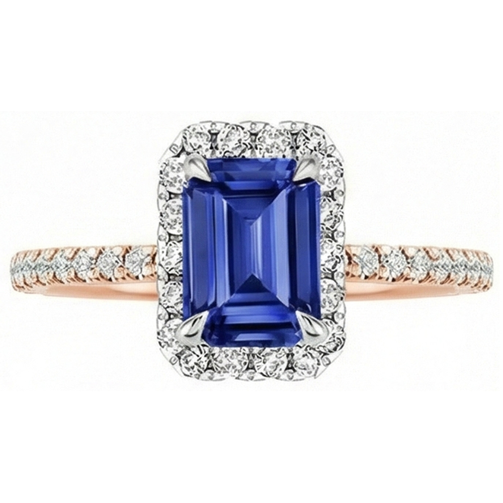 echter round diamant 4.25Karat ring Draufsicht