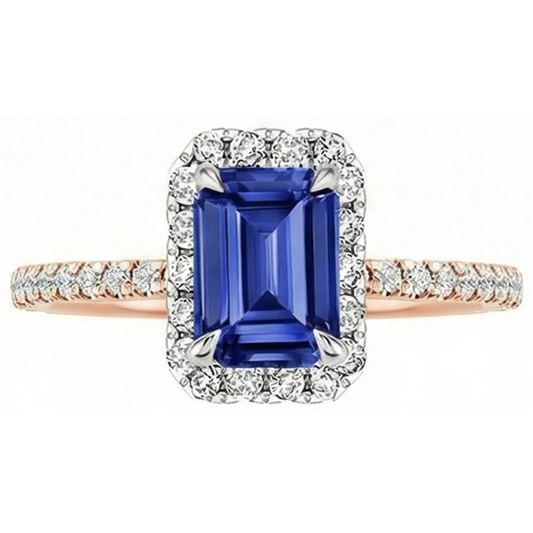 echter round diamant 4.25Karat ring Draufsicht