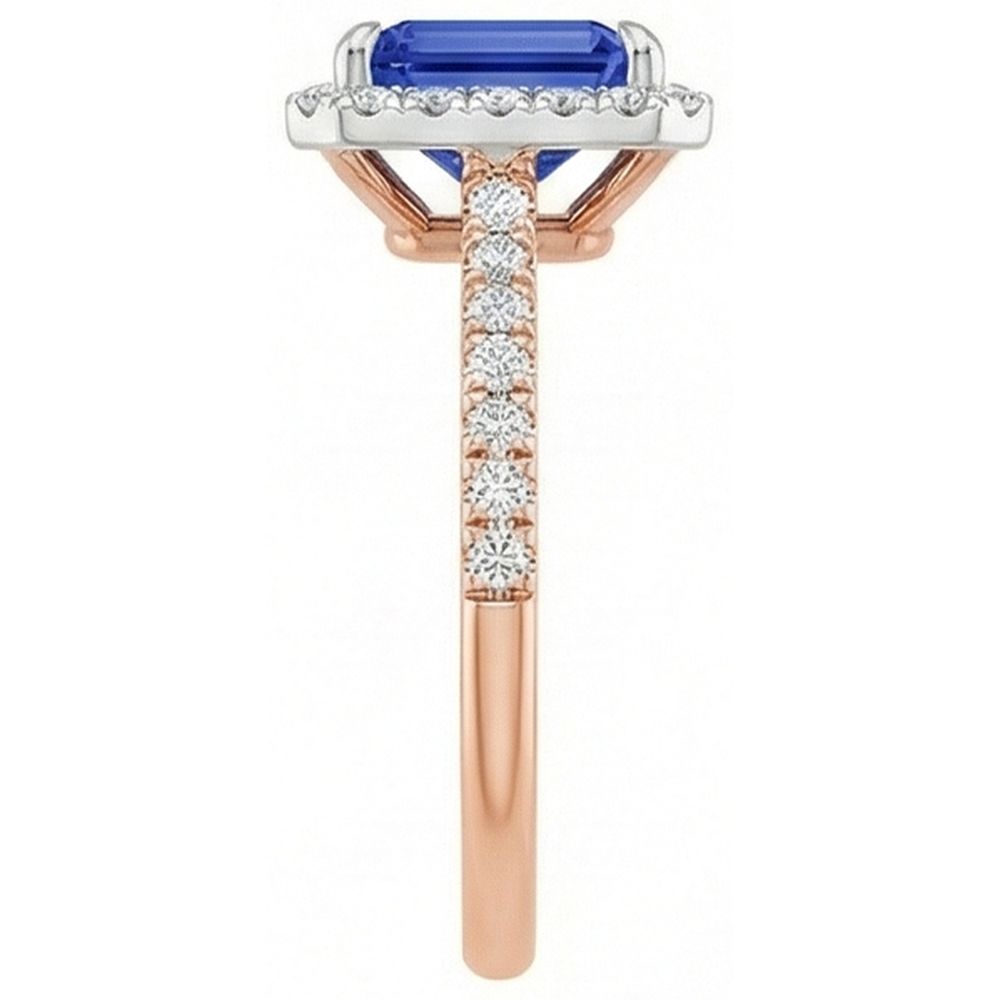 echter round diamant 4.25Karat ring auf Weiß