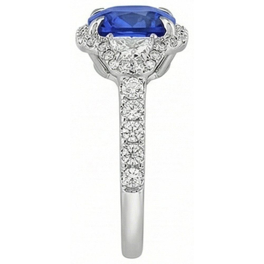 echter round diamant 2.50Karat ring auf Weiß