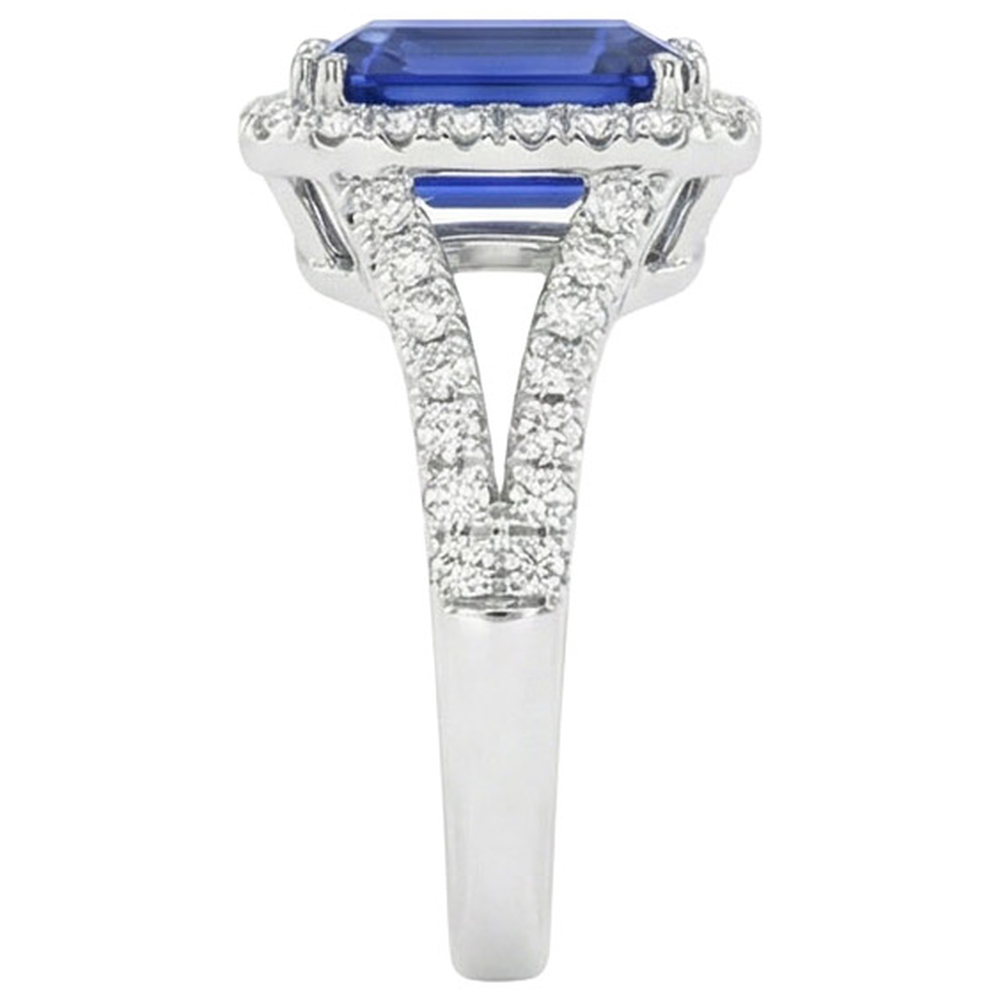 echter round diamant 11.75Karat ring Profilansicht