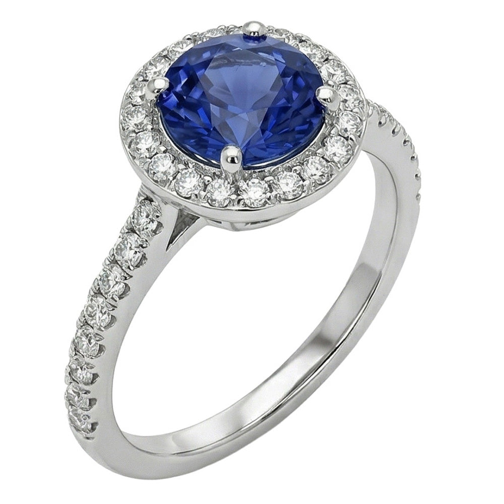 echter round diamant 2Karat ring Vorderansicht