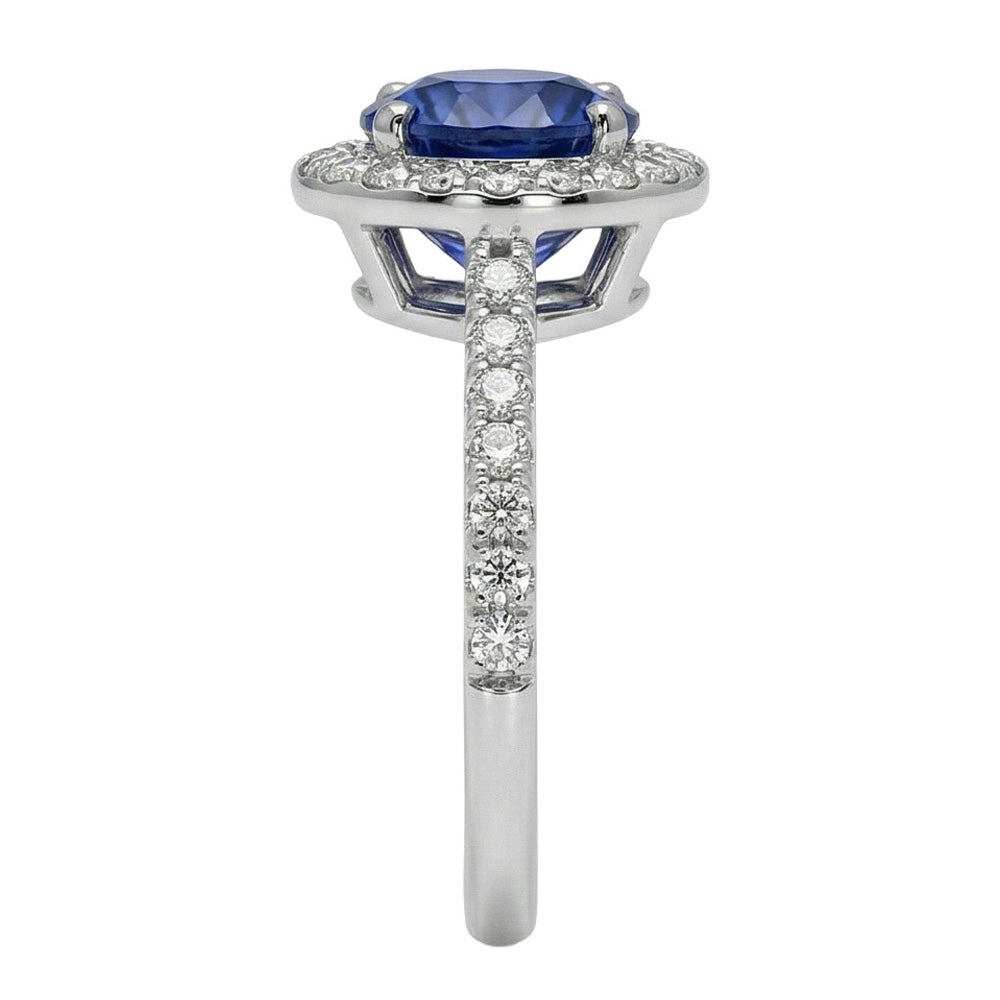 echter round diamant 2Karat ring Draufsicht