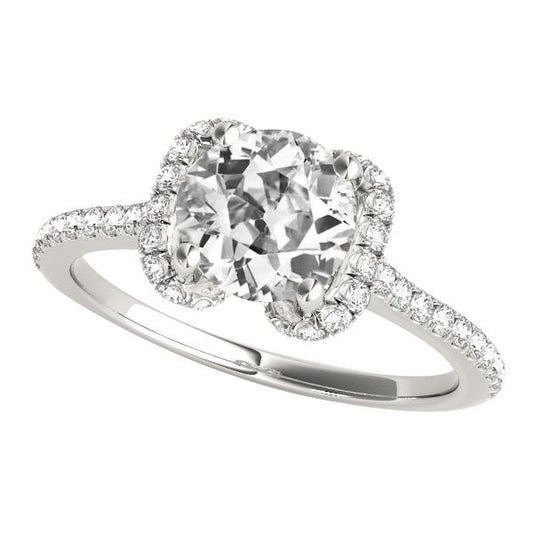 Halo Runden alter Bergmann Echt Diamantring Pave Set Schmuck 5.50 Karat