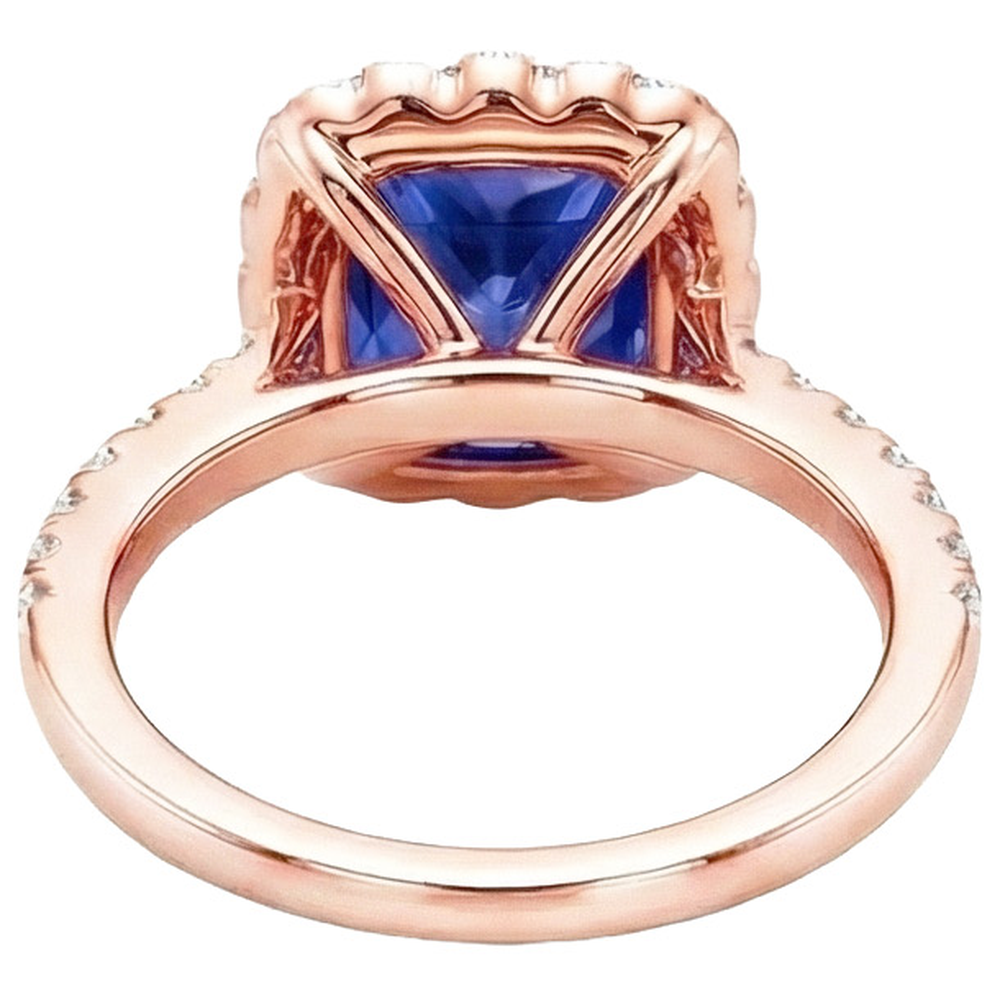 echter round diamant 7Karat ring Seitenansicht