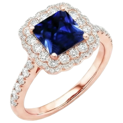 Echter Diamant Ring 7 Karat - 14K Roségold