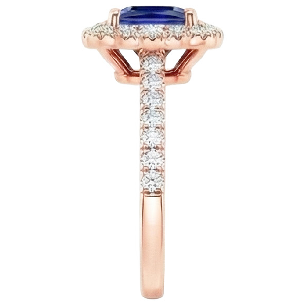 echter round diamant 7Karat ring auf Weiß