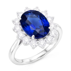 Halo Saphir Ring