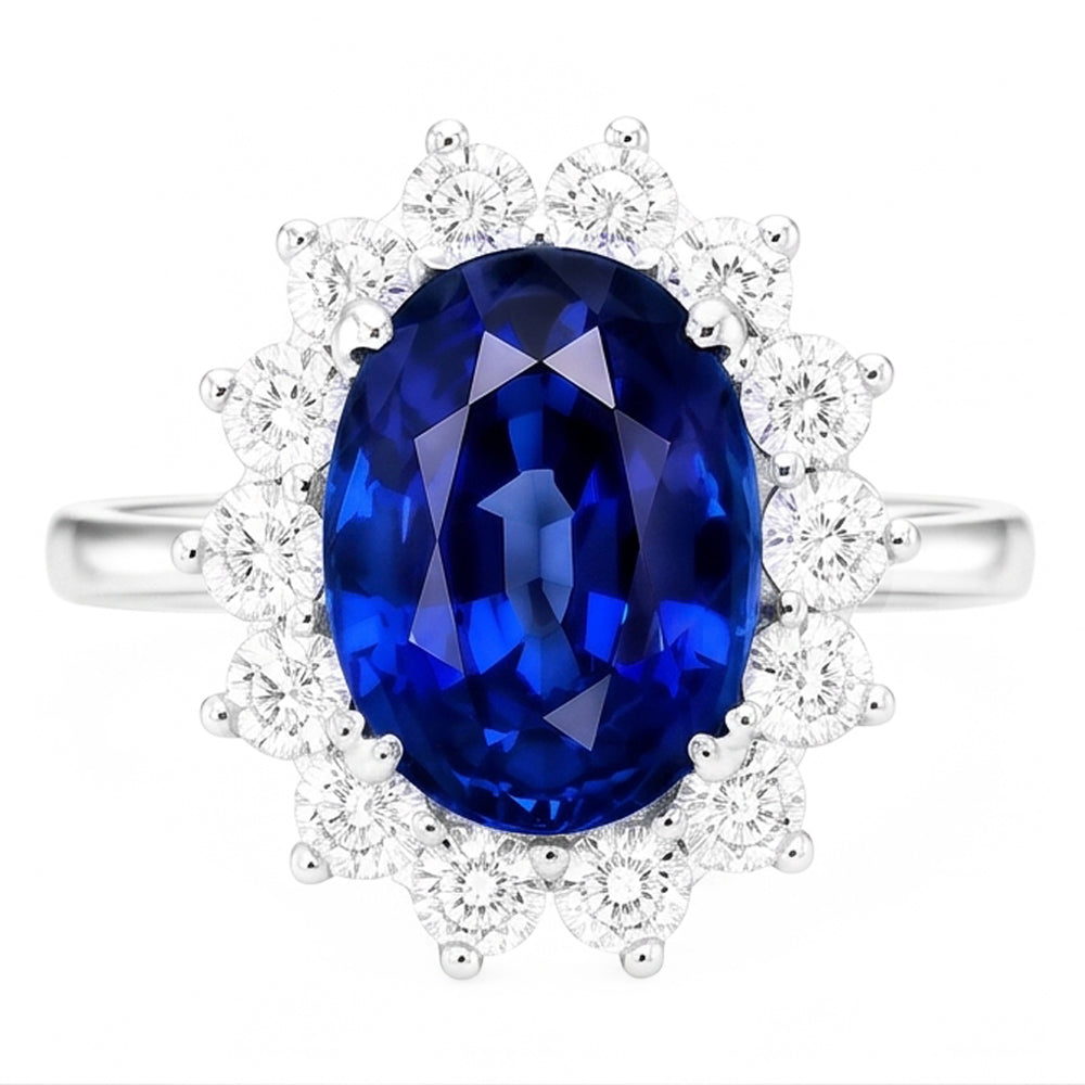 Halo Saphir Ring