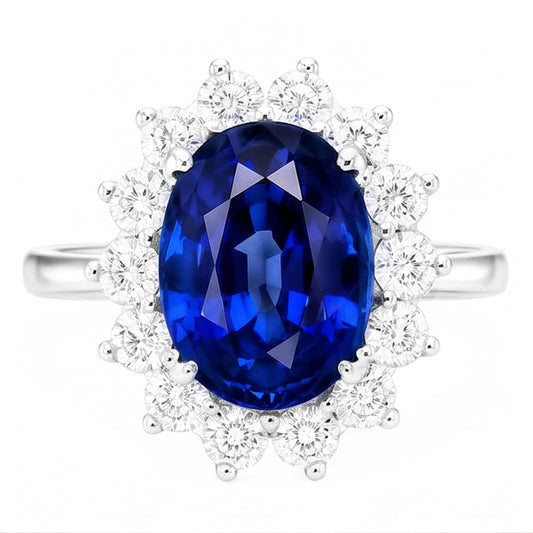 Halo Saphir Ring