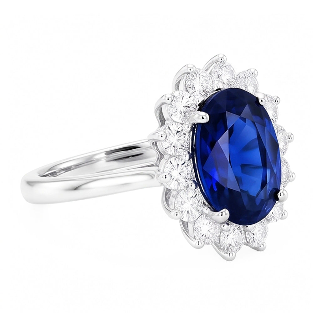 Halo Saphir Ring
