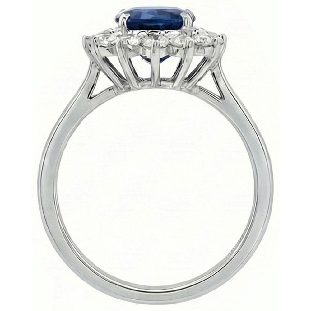 Halo Saphir Ring