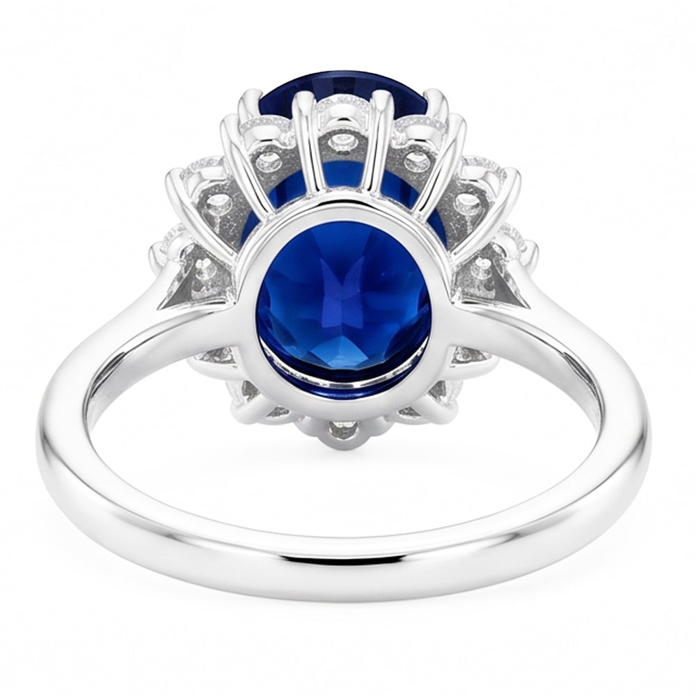 Halo Saphir Ring