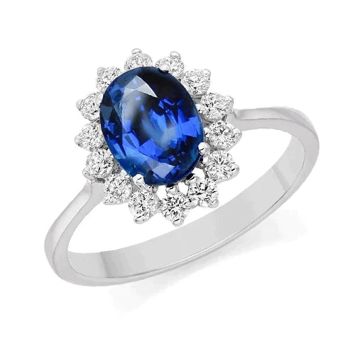 Halo Saphir Ring