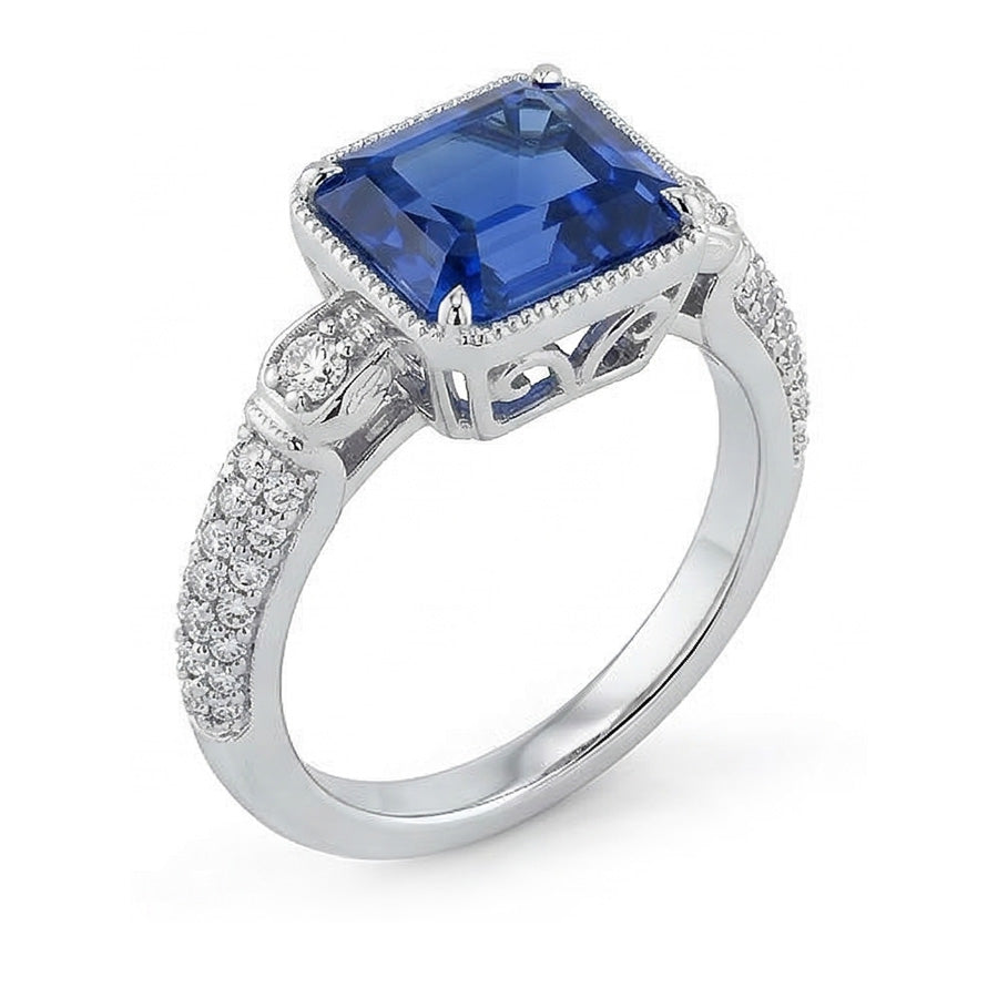 echter round diamant 4Karat ring Seitenansicht