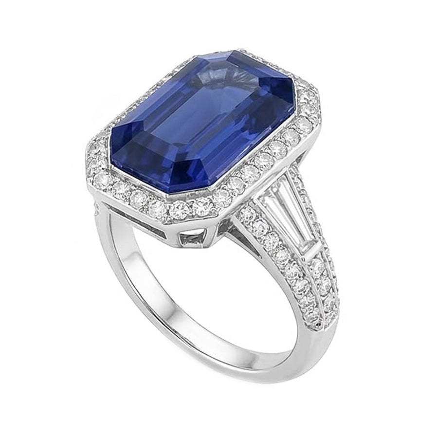 echter baguette diamant 4Karat ring Detailansicht