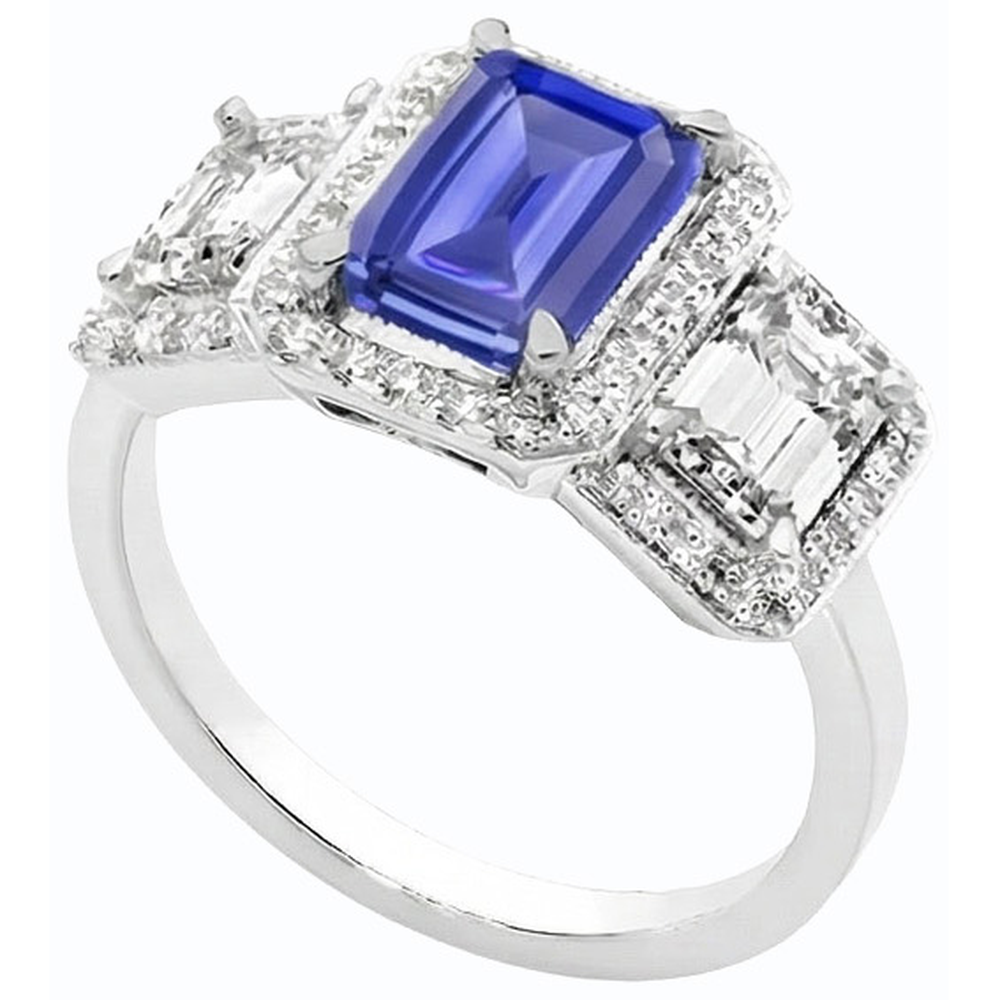 echter round diamant 3Karat ring Profilansicht