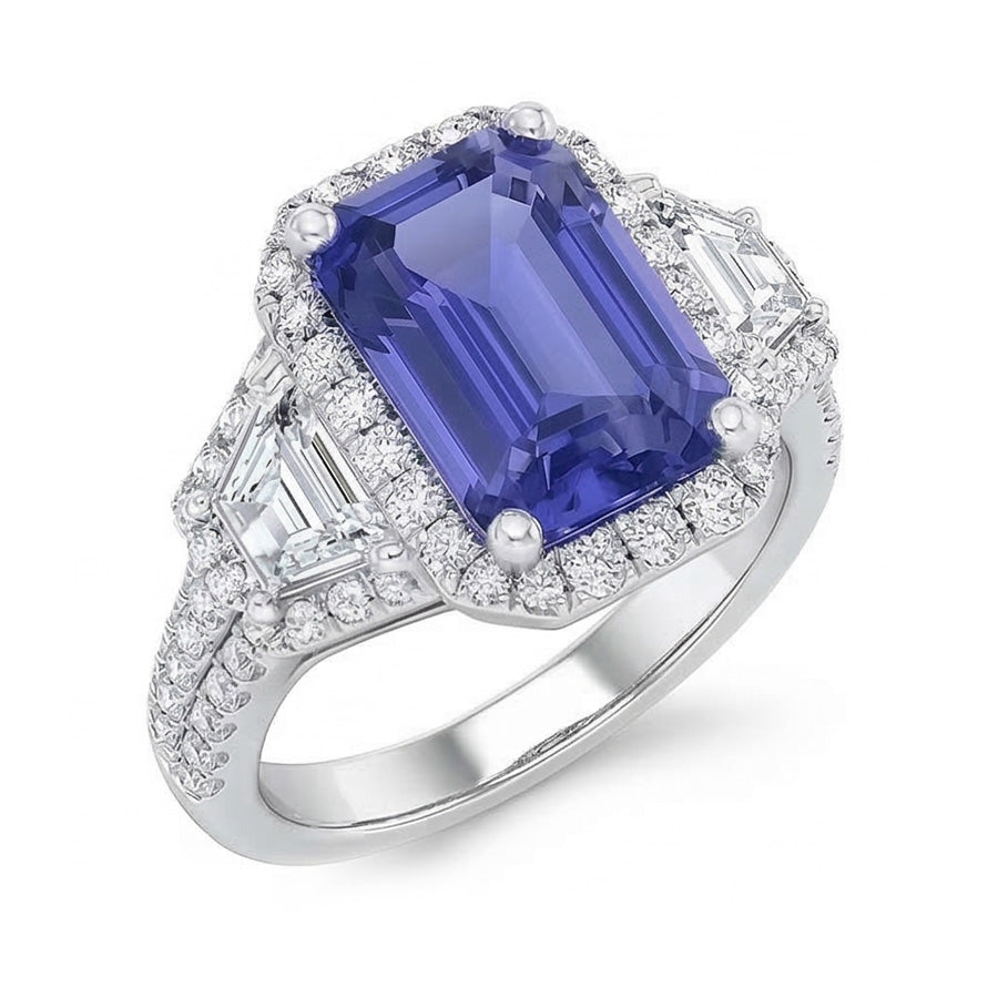 echter round diamant 4.50Karat ring Seitenansicht